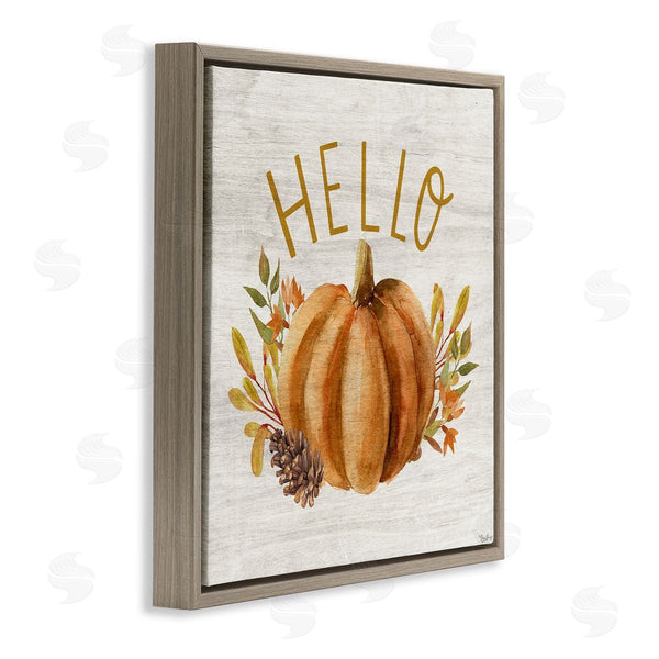 Stupell Industries Gigi Louise | Hello Pumpkin Autumn Pinecone