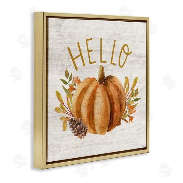 Stupell Industries Gigi Louise | Hello Pumpkin Autumn Pinecone