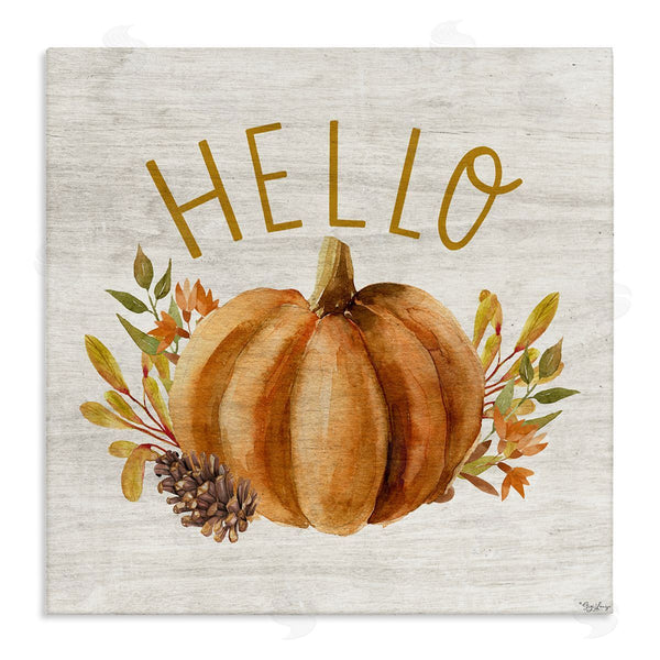 stupell industries Gigi Louise | Hello Pumpkin Autumn Pinecone