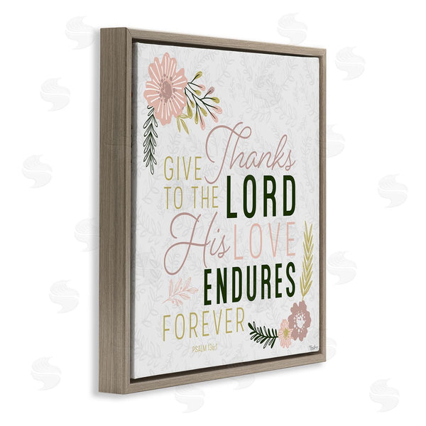 Stupell Industries Gigi Louise | His Love Endures Forever Faith Design