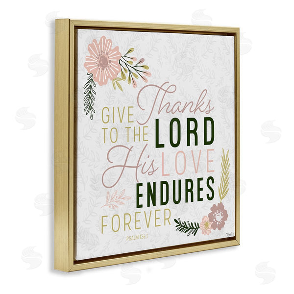 Stupell Industries Gigi Louise | His Love Endures Forever Faith Design