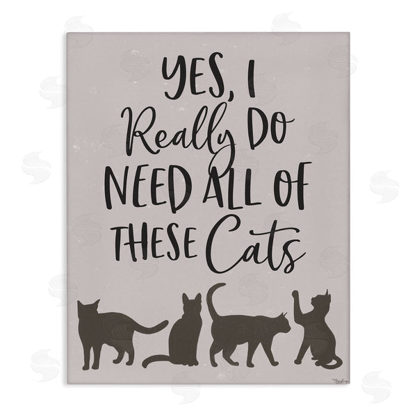 stupell industries Gigi Louise | I Need All of These Cats Wall Art