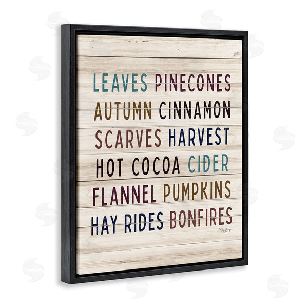 Stupell Industries Gigi Louise | Rustic Autumn Activity List Grainy Pattern Seasonal Sign Wall Art