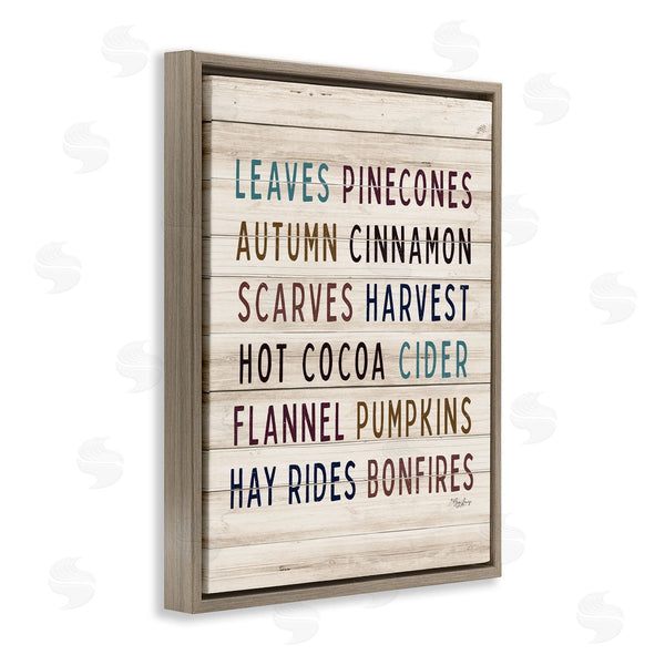 Stupell Industries Gigi Louise | Rustic Autumn Activity List Grainy Pattern Seasonal Sign Wall Art