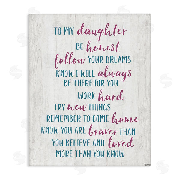 stupell industries Gigi Louise | To My Daughter Positive Parent