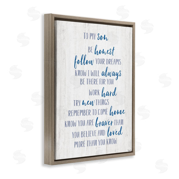 Stupell Industries Gigi Louise | To My Son Positive Parent