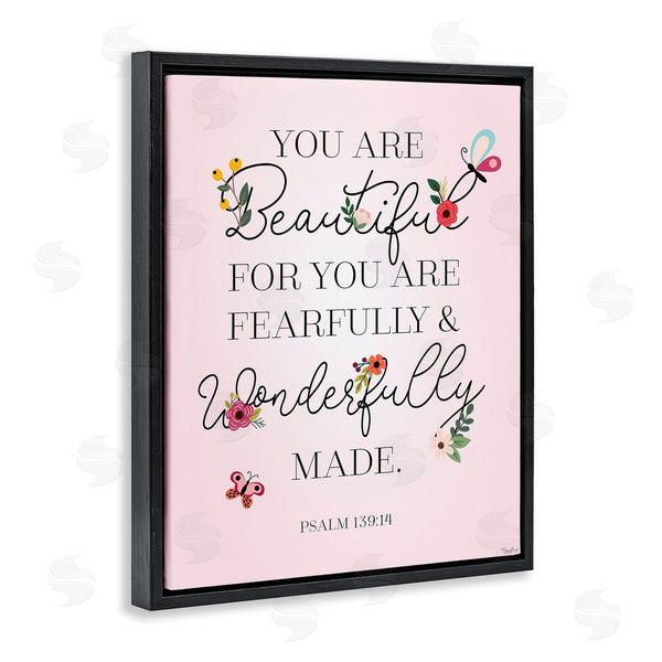 Stupell Industries Gigi Louise | Wonderfully Made Psalm Floral Pink