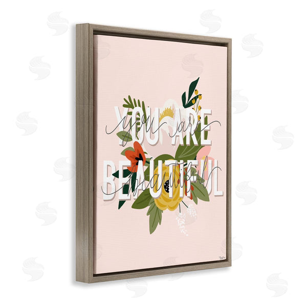 Stupell Industries Gigi Louise | You Are Beautiful Pink Flower