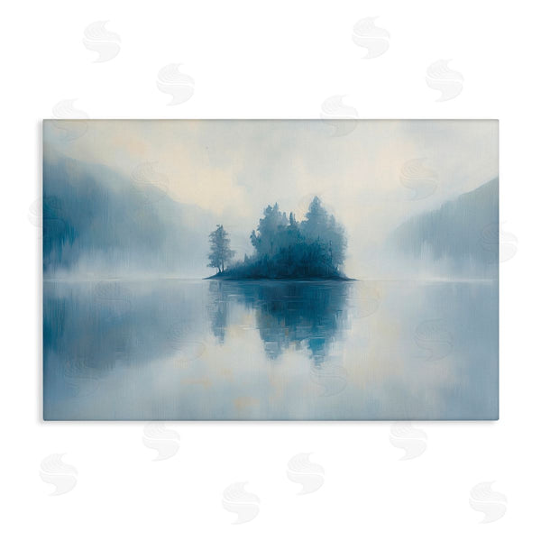 stupell industries Gina Kelly | Blue Misty Island Landscape Wall Art