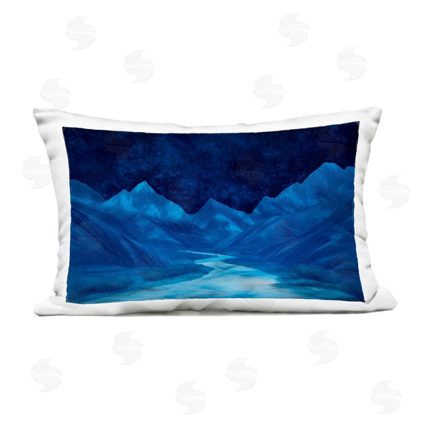 Stupell Industries Gina Kelly | Blue Mountains Night Sky Printed Throw Pillow