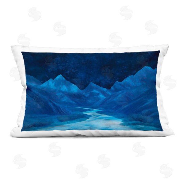 stupell industries Gina Kelly | Blue Mountains Night Sky Printed Throw Pillow