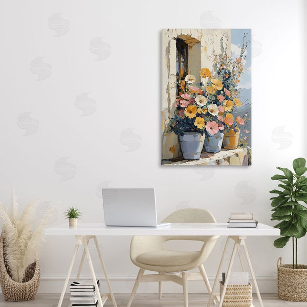 Stupell Industries Gina Kelly | Colorful Flowers On Stone Ledge Wall Art