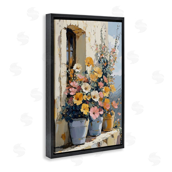 Stupell Industries Gina Kelly | Colorful Flowers On Stone Ledge Wall Art