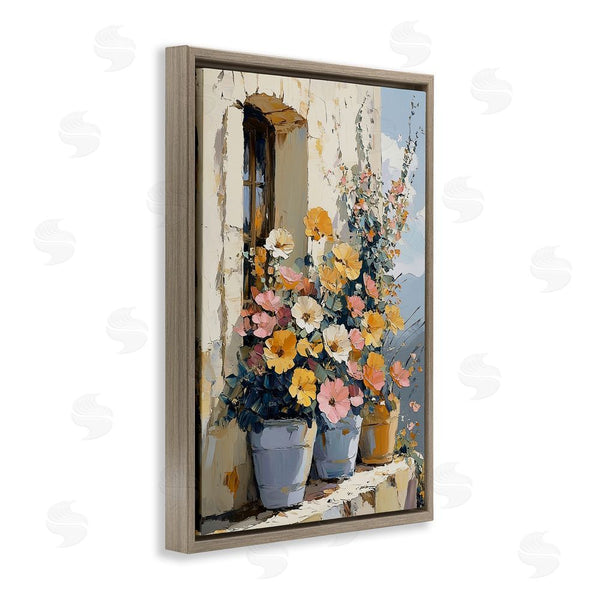 Stupell Industries Gina Kelly | Colorful Flowers On Stone Ledge Wall Art