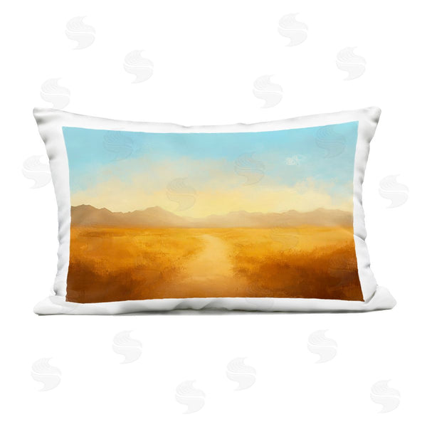 Stupell Industries Gina Kelly | Gold Desert Valley Landscape Printed Throw Pillow