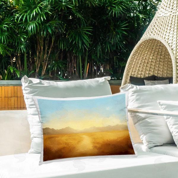 Stupell Industries Gina Kelly | Gold Desert Valley Landscape Printed Throw Pillow