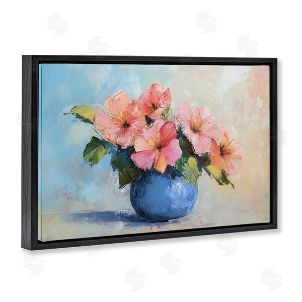 Stupell Industries Gina Kelly | Hibiscus Flowers In Blue Vase Wall Art