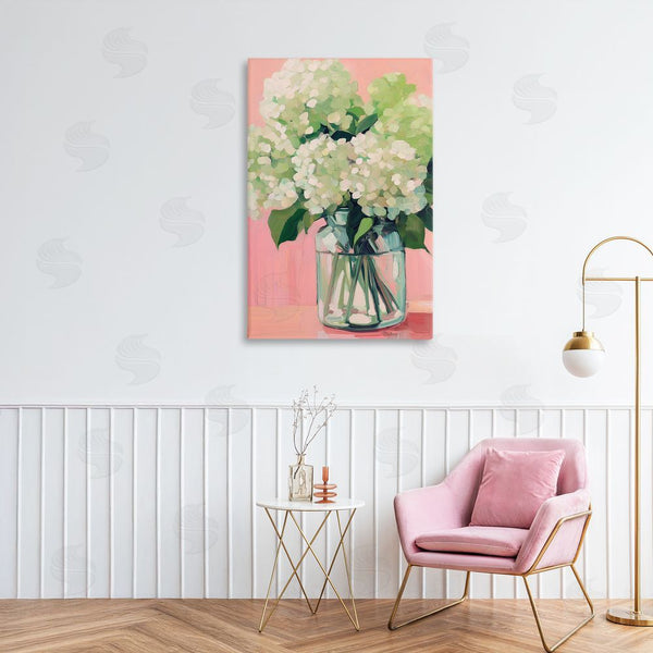 Stupell Industries Gina Kelly | Hydrangea On Pink Background Wall Art