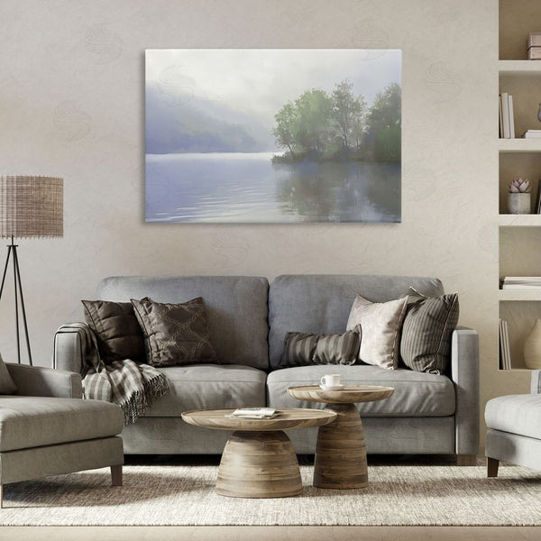 Stupell Industries Gina Kelly | Misty Morning Lake Landscape Wall Art