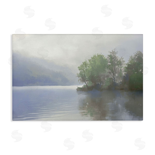 stupell industries Gina Kelly | Misty Morning Lake Landscape Wall Art