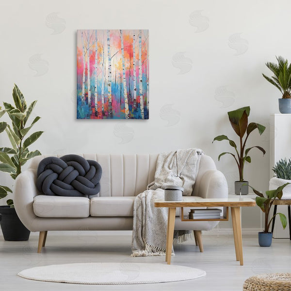 Stupell Industries Gina Kelly | Modern Hue Birch Forest Wall Art