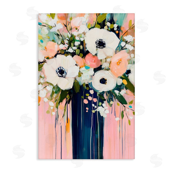 stupell industries Gina Kelly | Modern White Flowers in Vase Wall Art