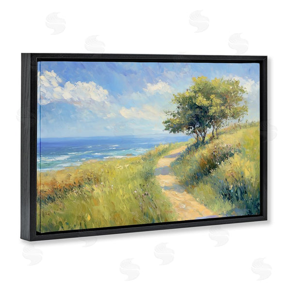 Stupell Industries Gina Kelly | Ocean Coast Walk Landscape Wall Art