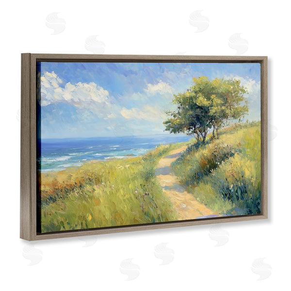 Stupell Industries Gina Kelly | Ocean Coast Walk Landscape Wall Art