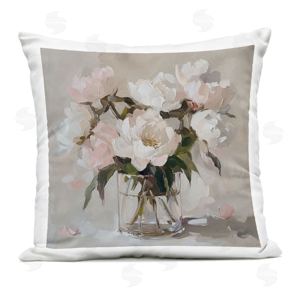 Stupell Industries Gina Kelly | Pink Peonies In Clear Vase Printed Throw Pillow