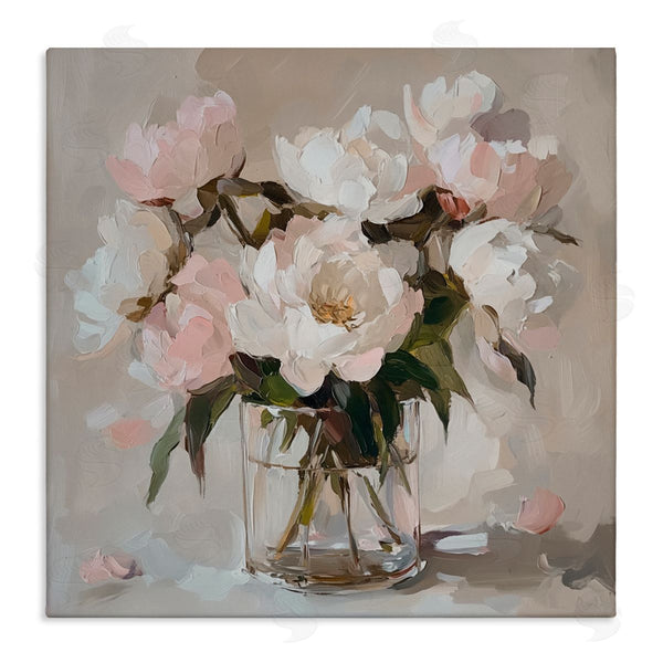 stupell industries Gina Kelly | Pink Peonies in Clear Vase Wall Art