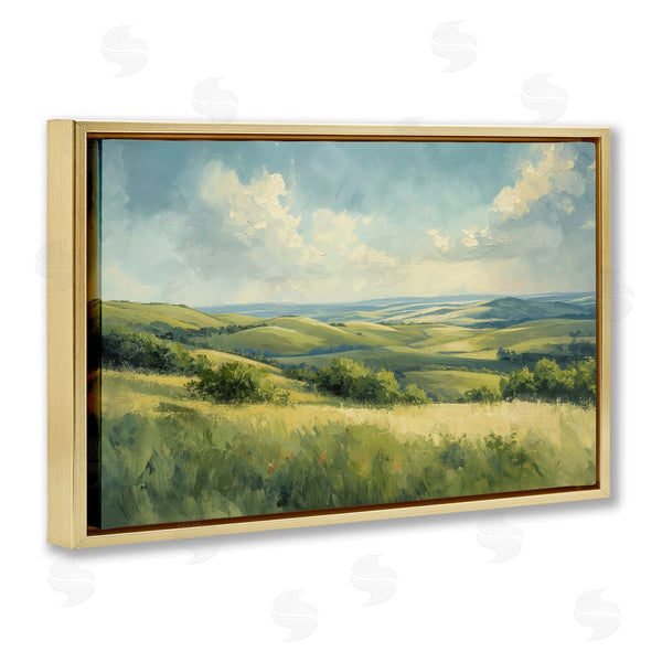 Stupell Industries Gina Kelly | Rolling Emerald Horizon Wall Art
