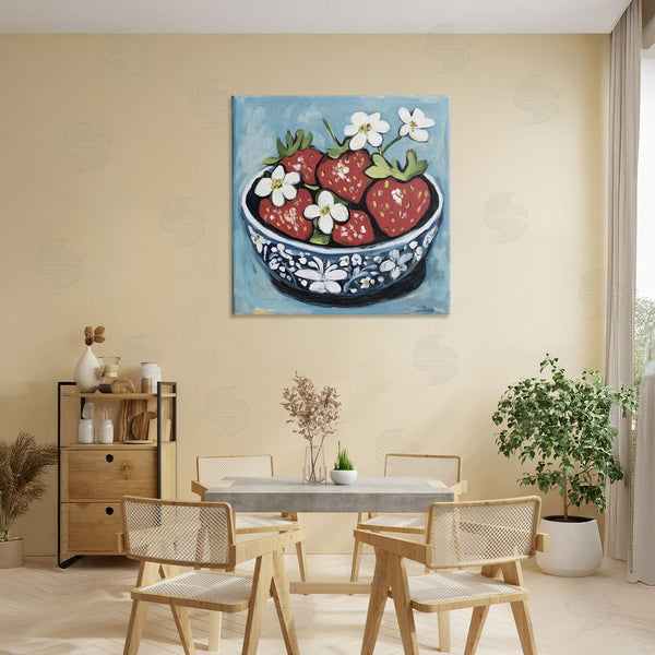Stupell Industries Gina Kelly | Strawberries In Blue Bowl Wall Art