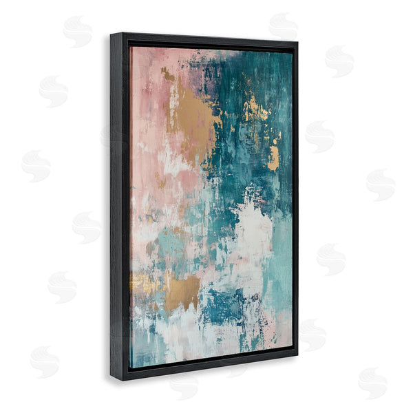 Stupell Industries Gina Kelly | Teal Green Gold Abstract
