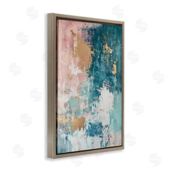 Stupell Industries Gina Kelly | Teal Green Gold Abstract