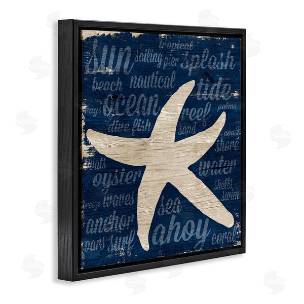 Stupell Industries Gina Ritter | Rustic Beach Starfish Aquatic Animal Fun Nautical Phrases Wall Art