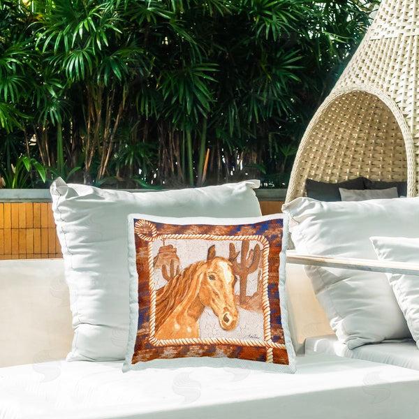 Stupell Industries Gina Ritter | Western Desert Horse Printed Throw Pillow