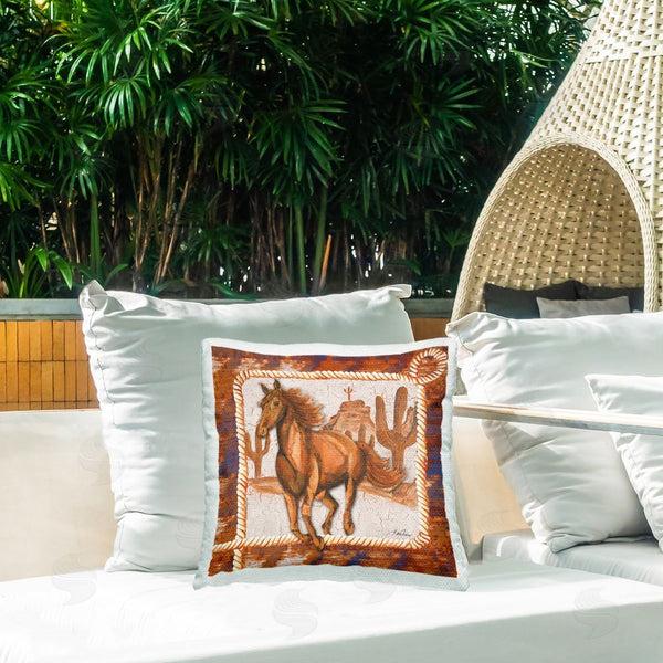 Stupell Industries Gina Ritter | Western Horse In Desert Printed Throw Pillow