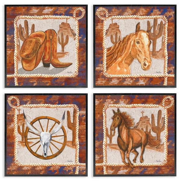 Stupell Industries Gina Ritter | Western Rodeo Scenes Wall Art