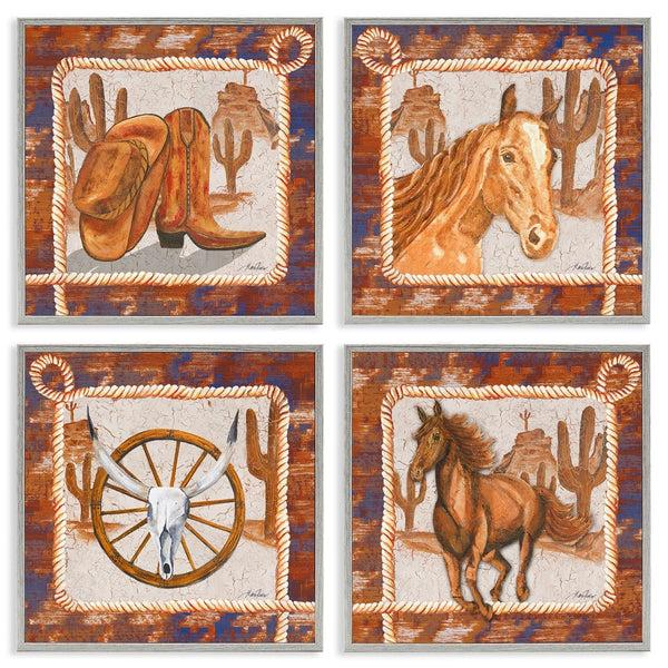 Stupell Industries Gina Ritter | Western Rodeo Scenes Wall Art
