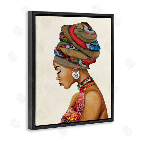 Stupell Industries Gina Ritter | Woman Wearing Traditional African Fashion Headwrap Wall Art