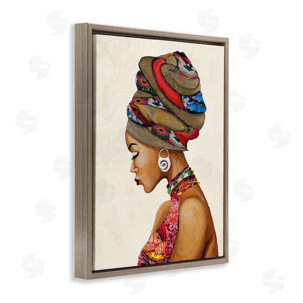 Stupell Industries Gina Ritter | Woman Wearing Traditional African Fashion Headwrap Wall Art