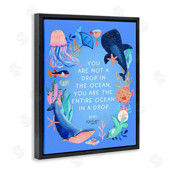 Stupell Industries Glad You're Here Co. | Entire Ocean In A Drop