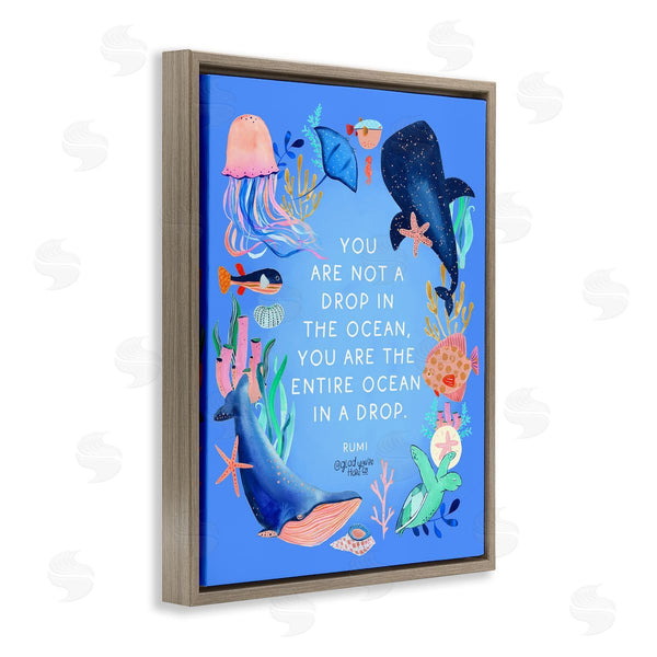 Stupell Industries Glad You're Here Co. | Entire Ocean In A Drop