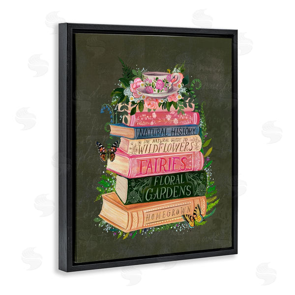 Stupell Industries Glad You're Here Co. | Floral Fairy Book Stack