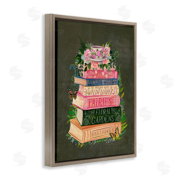 Stupell Industries Glad You're Here Co. | Floral Fairy Book Stack