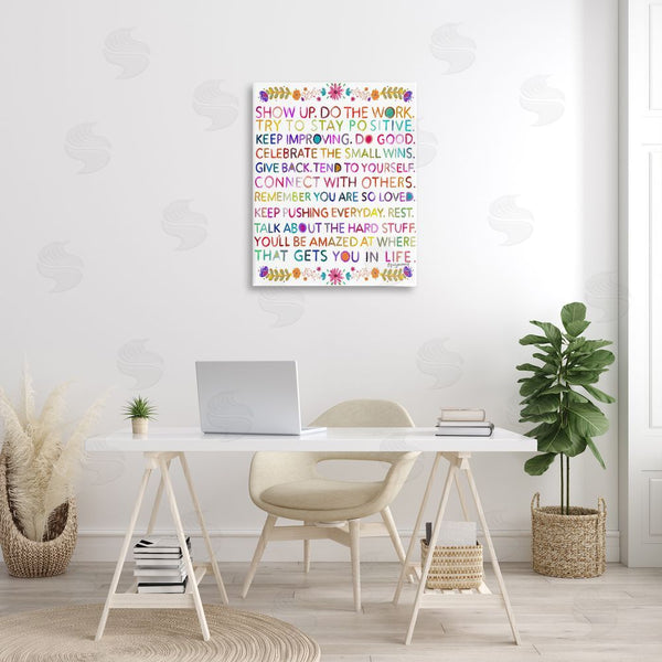 Stupell Industries Glad You're Here Co. | Floral Motivational Phrases Wall Art