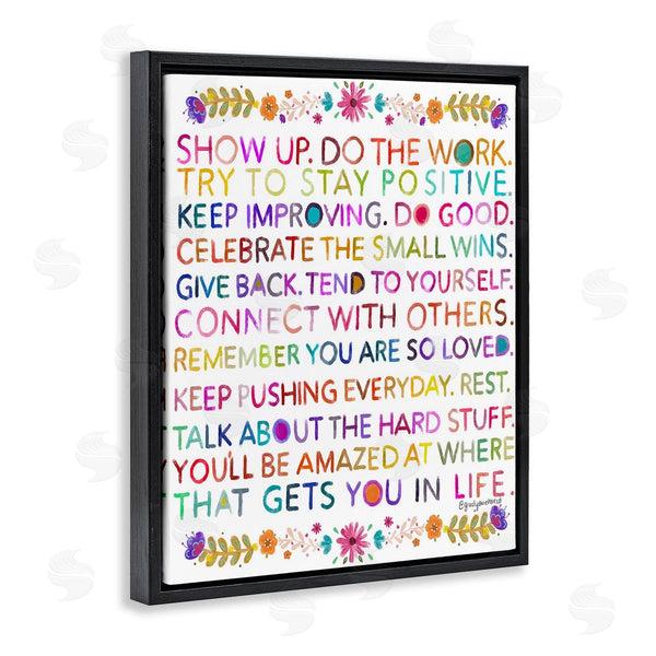 Stupell Industries Glad You're Here Co. | Floral Motivational Phrases Wall Art