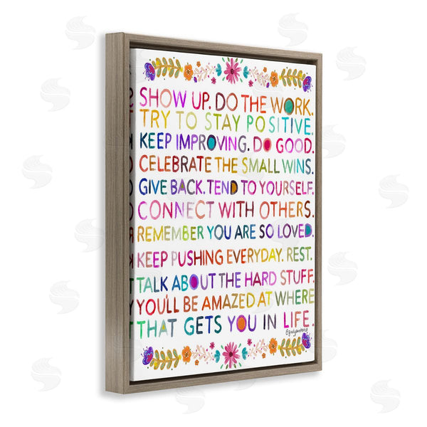 Stupell Industries Glad You're Here Co. | Floral Motivational Phrases Wall Art