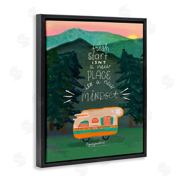 Stupell Industries Glad You're Here Co. | Fresh Start New Mindset Wall Art