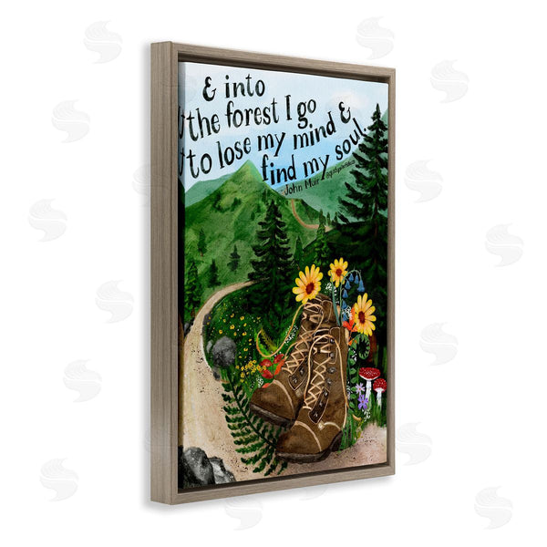 Stupell Industries Glad You're Here Co. | Into The Forest I Go Quote